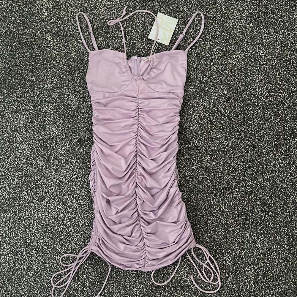 Purple mini dress